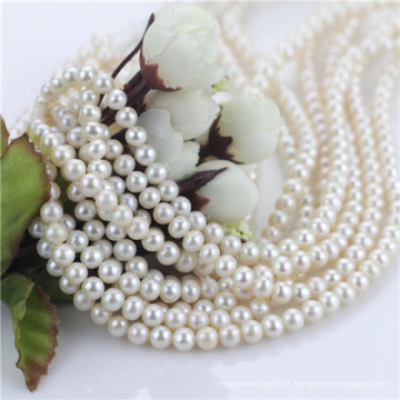 6mm Semi-rond en eau douce cultivé Pearl Strand